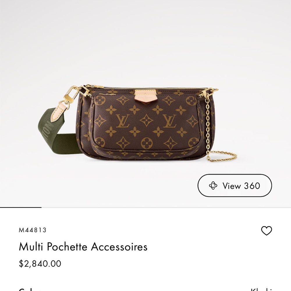 Brown Louis Vuitton Pochette Accessoires bag